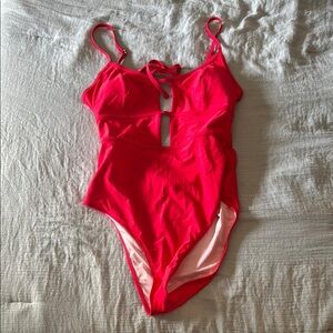 Stylish Red One Piece Swimsuit